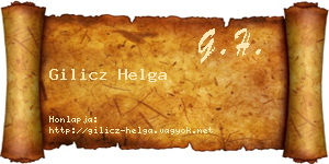 Gilicz Helga névjegykártya